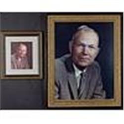 Framed Bill Dickey Original Oil Painting That Hung in His House with Additional Framed Dickey Poitra