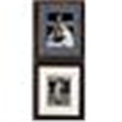 Framed Mickey Mantle & Stan Musial Autographed Photos From Bill Dickey's House (2) (JSA)