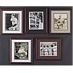 Five Framed Photos That Hung In Bill Dickey's House w/ One Autographed (5) (JSA)