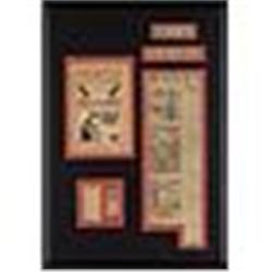 1933 Framed "Babe Ruth Pitches Again" Yankees Scorecard & Newspaper Clippings Display