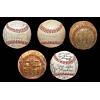 Image 1 : Lot of Five Vintage Team Signed Baseballs w/ Aaron, Reese, Lemon (5) (JSA)