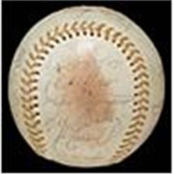 1974 Atlanta Braves Team Signed Baseball w/ Hank Aaron (715th Home Run Year) (JSA)