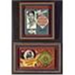 Framed Vintage Baseball Board Games Lot w/ Dizzy Dean & Bob Feller (2)