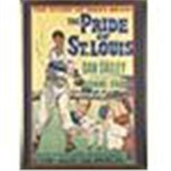 1952 Framed "Pride of St. Louis" One Sheet Movie Poster