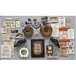 Lot of Charles Glock Atlanta Crackers Personally Owned Items w/ Autographed Baseball (39) (JSA)