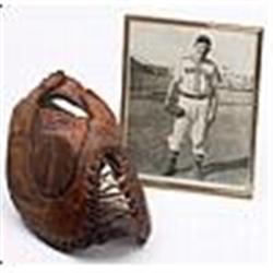 Circa 1945 Roy Mort Dallas Rebels Game-Used First Baseman's Glove With Photo Match (2)