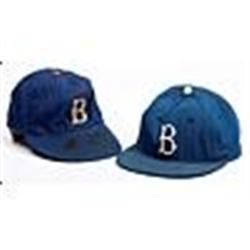 1940s, 1950s Brooklyn Dodgers Game-Used Caps (2)