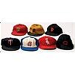 1951-1970s Major League Game-Used Cap Collection w/ One Autographed by George Zuverink (7) (JSA)