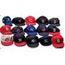 Collection of Major League Baseball Caps w/ Several Game-Used & One Autographed by J.D. Drew (15) (J