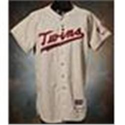 1961 Hal Woodeshick Minnesota Twins Game-Used Road Flannel Jersey