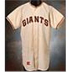 1974 Jack Sanford San Francisco Giants Old-Timers Day Worn Home Flannel Jersey