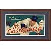 Image 1 : Early 1940s Framed Chesterfield Whit Wyatt Brooklyn Dodgers Cardboard Advertising Sign