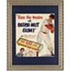 1950s Framed Beech-Nut Gum Stan Musial Cardboard Advertising Sign