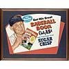 Image 1 : 1955 Framed Sugar Crisp Leo Durocher Die-Cut Cardboard Store Display