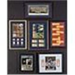 Framed Boston & Atlanta Braves Display Lot (6)