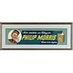 Framed 1940s Philip Morris Advertising Sign