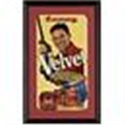 Circa 1940s Framed Velvet Tobacco Mel Ott Cardboard Advertising Sign