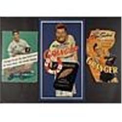 Circa 1940s Lot Of Framed Granger Tobacco Die-Cut Cardboard Displays w/ Yankees (3)