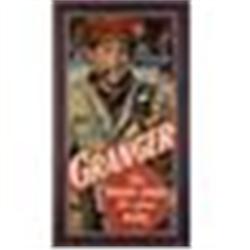 1944 Framed Granger Tobacco "Dixie" Walker Cardboard Advertising Sign