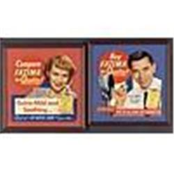 1950s Framed Fatima Die-Cut Cardboard Displays w/ Jack Webb (2)