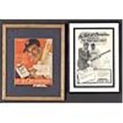1948 Framed Chesterfield Babe Ruth Baseball Advertisements (2)
