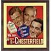 Image 1 : 1947-1950 Framed Chesterfield "Arthur, Bing, Como" Cardboard Advertising Sign