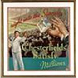 Circa Late 1920s Framed Chesterfield Yankee Stadium Cardboard Advertising Sign w/ Ruth & Gehrig (Rar