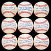 Image 1 : Nine Phil Rizzuto Autographed "Merry Christmas" Baseballs w/ Handwritten Note From Rizzuto (9) (JSA)