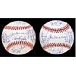 1999 & 2000 NY Yankees World Champions Team Autographed Baseballs (2) (JSA)