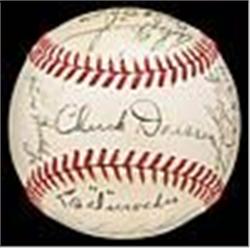 1940s Brooklyn Dodgers Autographed Baseball (JSA)