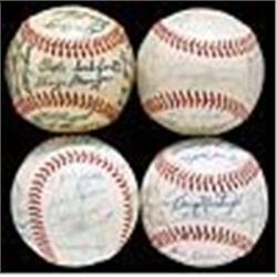 1956, 1959, 1963, 1967 Pittsburgh Pirates Team Signed Baseballs w/ Roberto Clemente (4) (JSA)