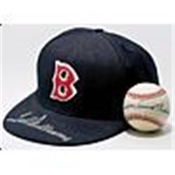 Theodore Samuel Williams Single Signed Baseball & Autographed Cap (2) (JSA)