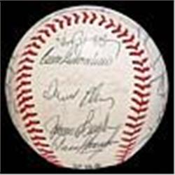 1975 Cincinnati Reds Team Autographed Baseball (World Champions) (JSA)