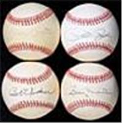 Lot of Single-Signed Baseballs w/ Mickey Mantle (4) (JSA)