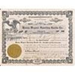 8/12/1927 Honus Wagner Signed Stock Certificate (JSA)