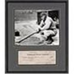 11/16/1918 Framed Honus Wagner Signed Check Display (JSA)