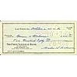 Lot of Three Hall of Famer Autographed Checks (3) (JSA)