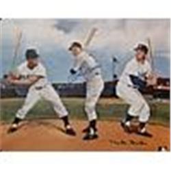 Willie, Mickey & The Duke Autographed 16x20 Poster (JSA)