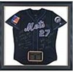 Framed 2004 Todd Zeile NY Mets Game-Used Jersey Autographed by the NY Mets Team (JSA)