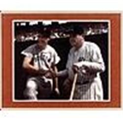 Framed Ted Williams Autographed Photo with Babe Ruth (JSA)