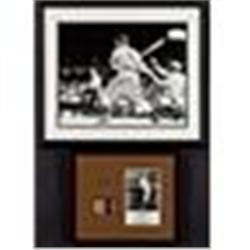Framed Mickey Mantle & Joe DiMaggio Autographed Photo's (2) (JSA)