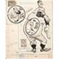 1949 Original Willard Mullin "The Big Inning" Cartoon