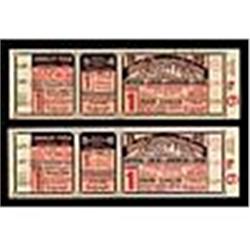 Two 1940 World Series Game One Full Unused Tickets (2)