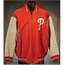 Late 1940s Philadelphia Phillies Cold Weather Worn Dugout Jacket