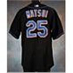 2004 Kaz Matsui Rookie New York Mets Game-Used & Autographed  Black Alternate Jersey (JSA)