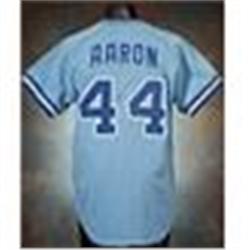 1986 Henry Aaron Atlanta Braves Coaches Worn & Autographed Jersey (JSA)
