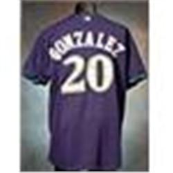 2002 Luis Gonzalez Arizona Diamondbacks Game-Used Purple Alternate Jersey