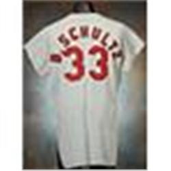 1966 Barney Schultz St. Louis Cardinals Game-Used Road Flannel Jersey