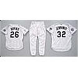 1996 Ellis Burks Colorado Rockies Game-Used Home Jersey with 1993 Pants and 2003 Jason Jennings 2003