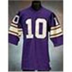 Late 1970s Fran Tarkenton Minnesota Vikings Game-Used Purple Mesh Jersey